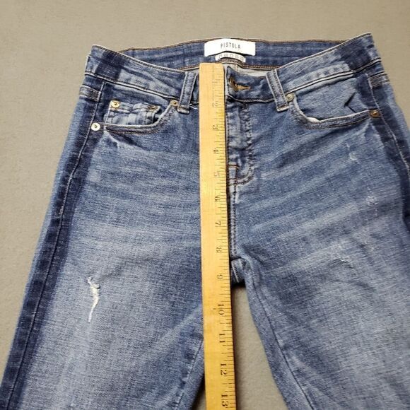 Pistola Womens Audrey Side Stripe Distressed Raw Hem P6730MTW-STT Jeans Size 25 - Picture 10 of 11